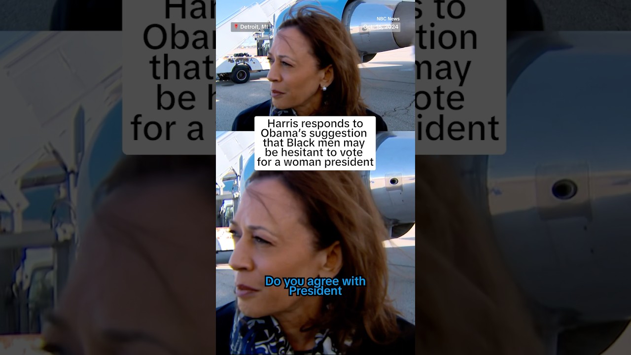 Harris responds to Obama&rsquo;s suggestion that black men may be hesitant to vote for a woman president