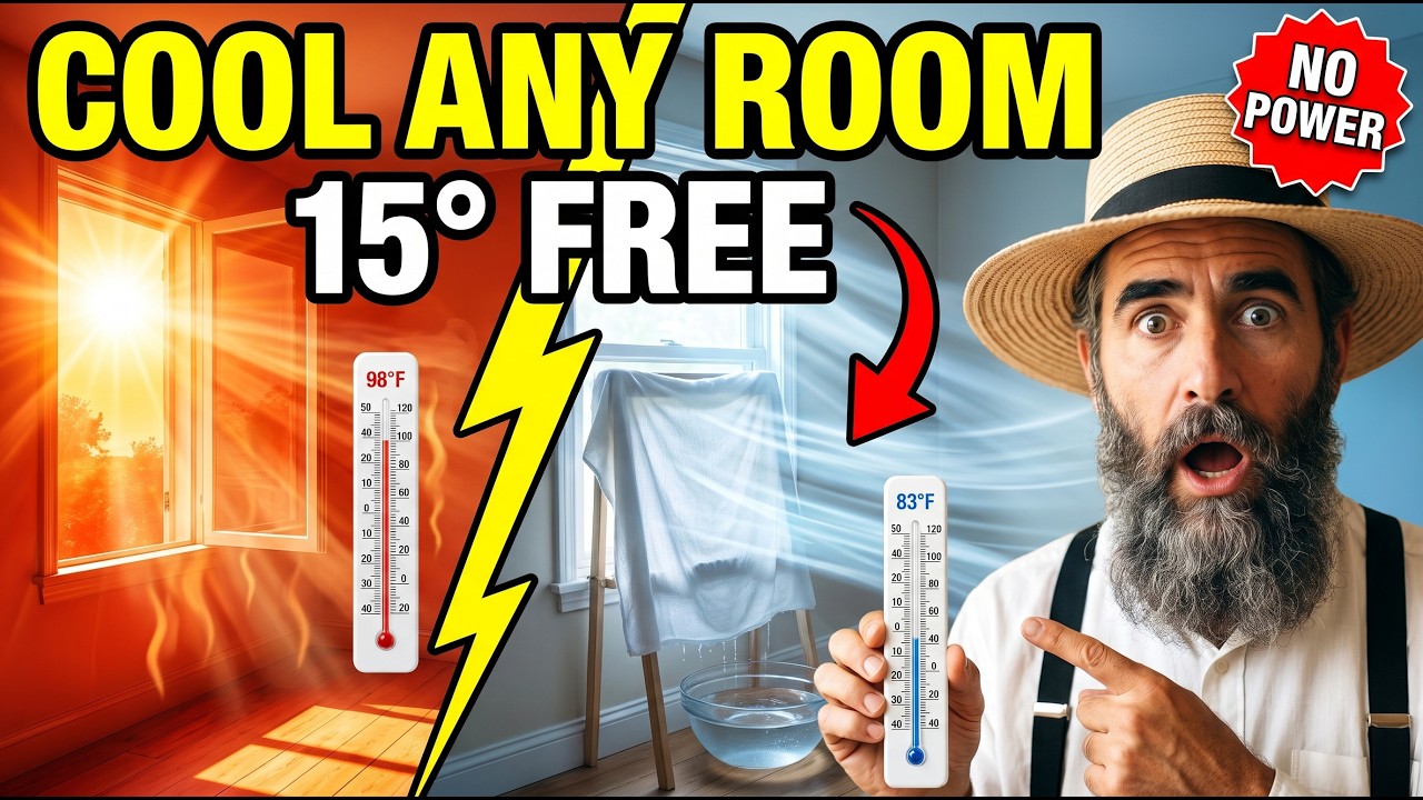 Cool ANY Room by 15&deg; for Free  No Air Conditioner  No Fan  No Power Needed  The 3 Minute Setup