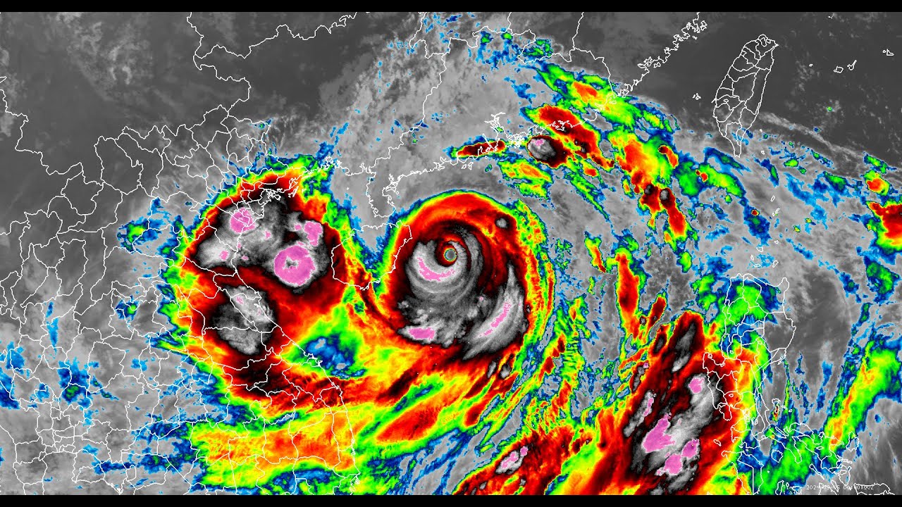 Infrared Satellite Animation of Super Typhoon Yagi (2024)