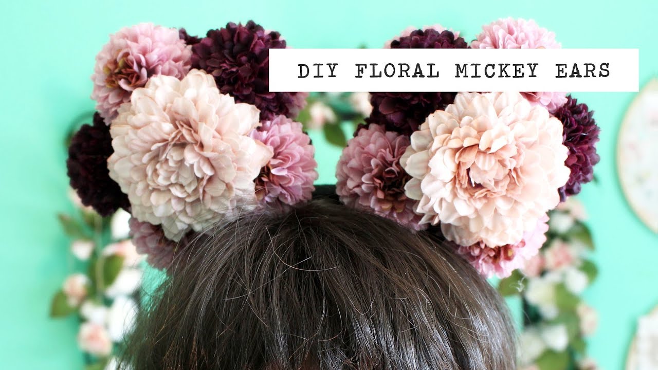DIY Floral Mickey Ears