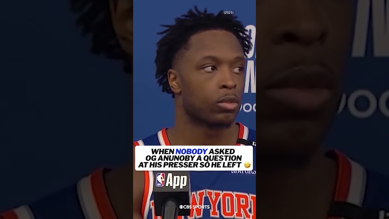 Easy media night for OG Anunoby 🤣 #nba #nbafinals #knicks