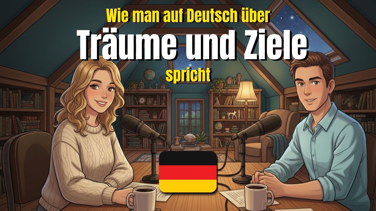 Wie man auf Deutsch über Träume und Ziele spricht | German conversation exercise (A1-A2)