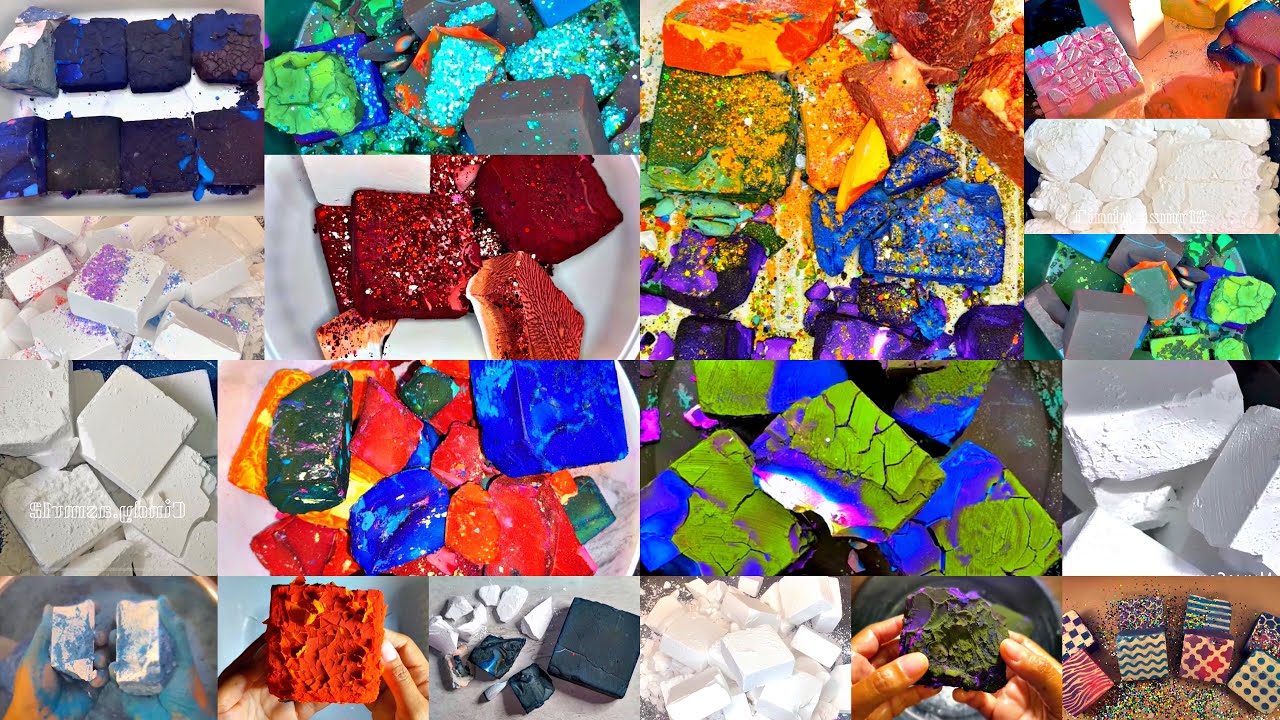 16 BSN CRUSHES ‼️ ultra soft fluffy dyed plain gym chalk blocks asmr sleep aid oddly satisfying