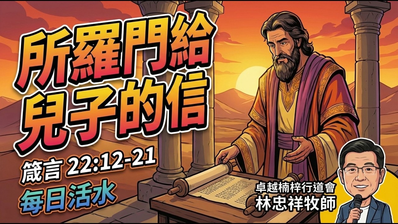 【5分鐘靈魂深呼吸】所羅門給兒子的信｜每日活水｜卓越楠梓行道會