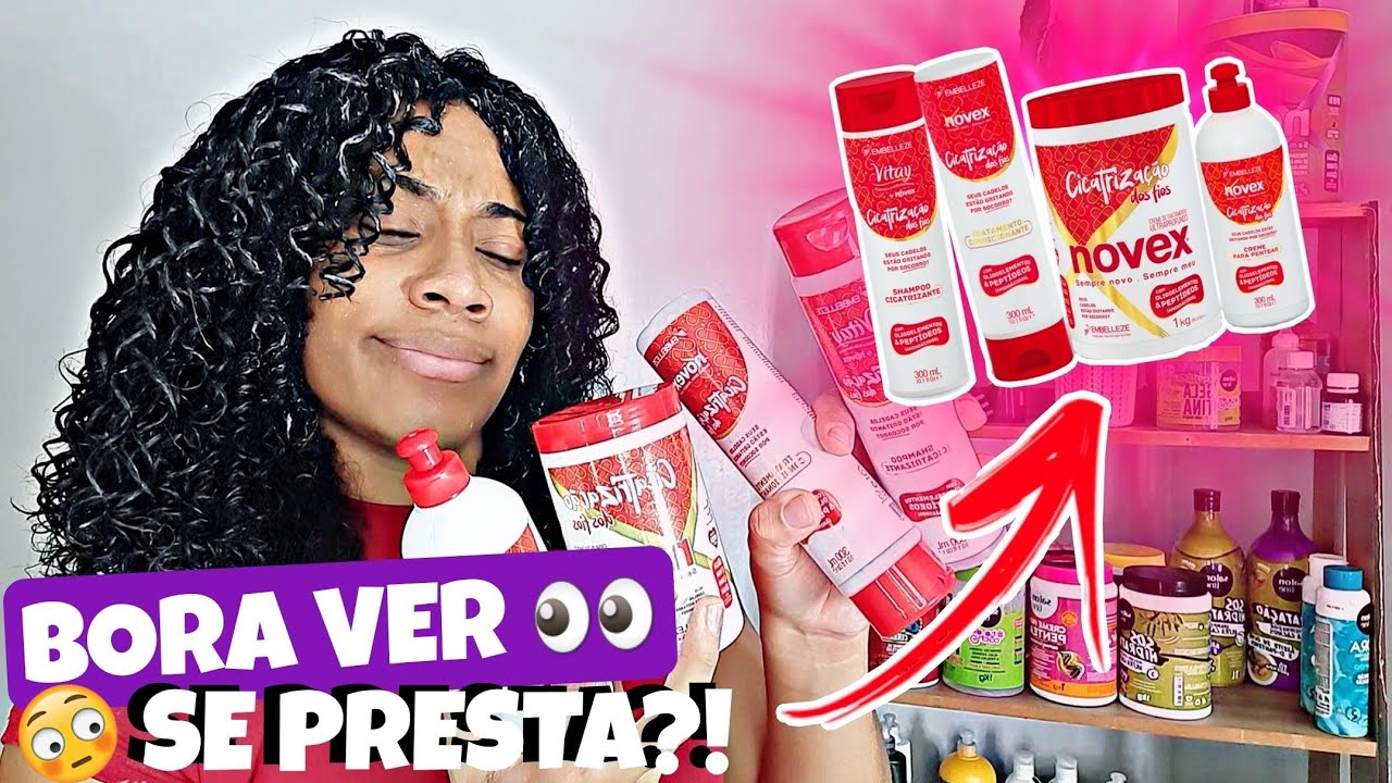 BORA VER SE PRESTA?! testei a linha CICATRIZAÇÃO DOS FIOS NOVEX de EMBELLEZE | Será que deu bom???🤨