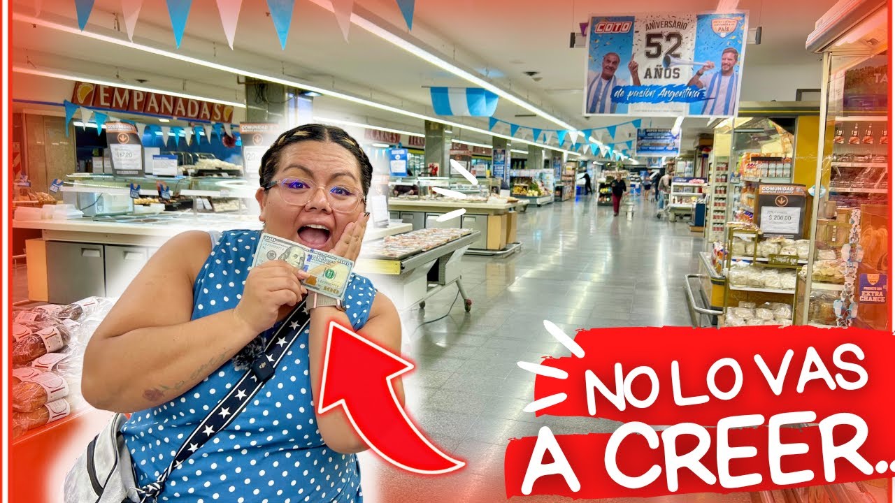 🔴 ¿Qué podemos COMPRAR con 100 USD ARGENTINA? 🔥 Visitamos 1 SUPERMERCADO y quedamos SORPRENDIDOS 😱