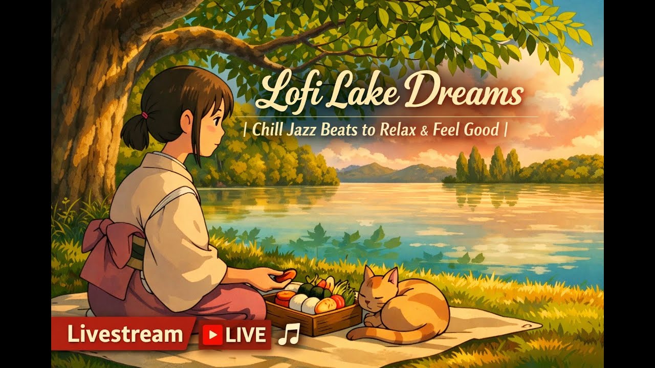 Lofi Lake Dreams | Chill Jazz Beats to Relax & Feel Good | Livestream