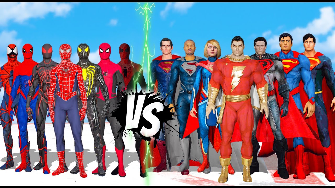 TEAM SPIDERMAN VS TEAM SUPERMAN | SUPERHEROES BATTLE