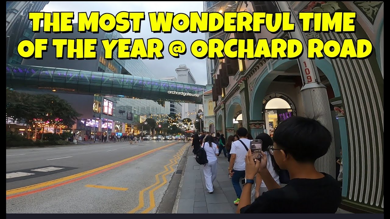 RELAXING NIGHT WALK ALONG ORCHARD ROAD ON CHRISTMAS DAY