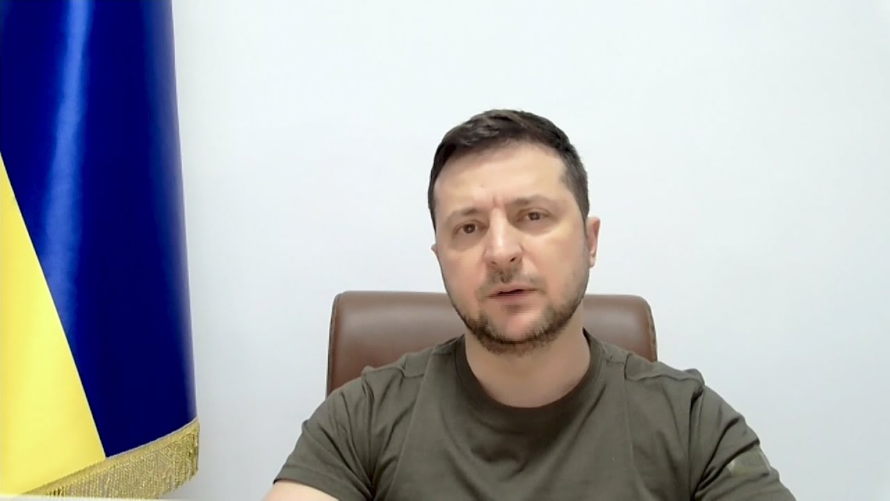 Ukrainian president Volodymyr Zelenskyy addresses UK MPs in Commons