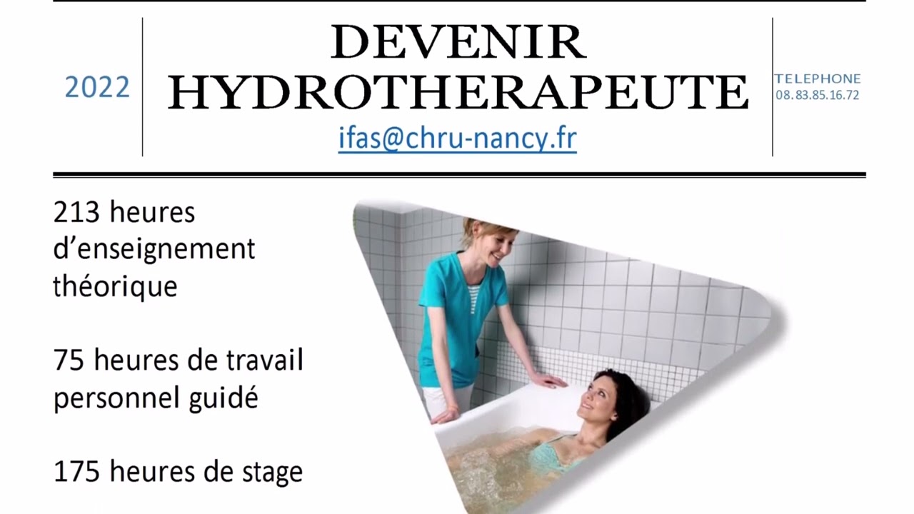 FORMATION 2022   HYDROTHERAPEUTE   CHRU & IFAS NANCY