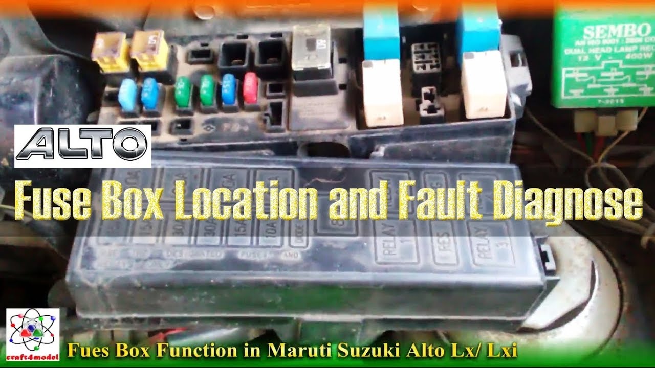 Maruti Suzuki Alto Lx Fuse Box Location and Fault Diagnose