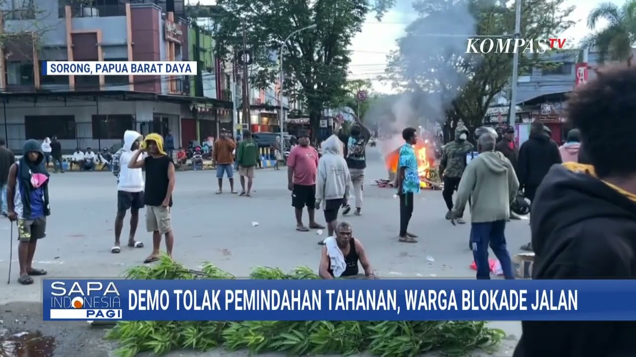 Ricuh Aksi Demo Tolak Pemindahan Tahanan di Sorong, Satu Orang Alami Luka Tembak ｜ SAPA PAGI