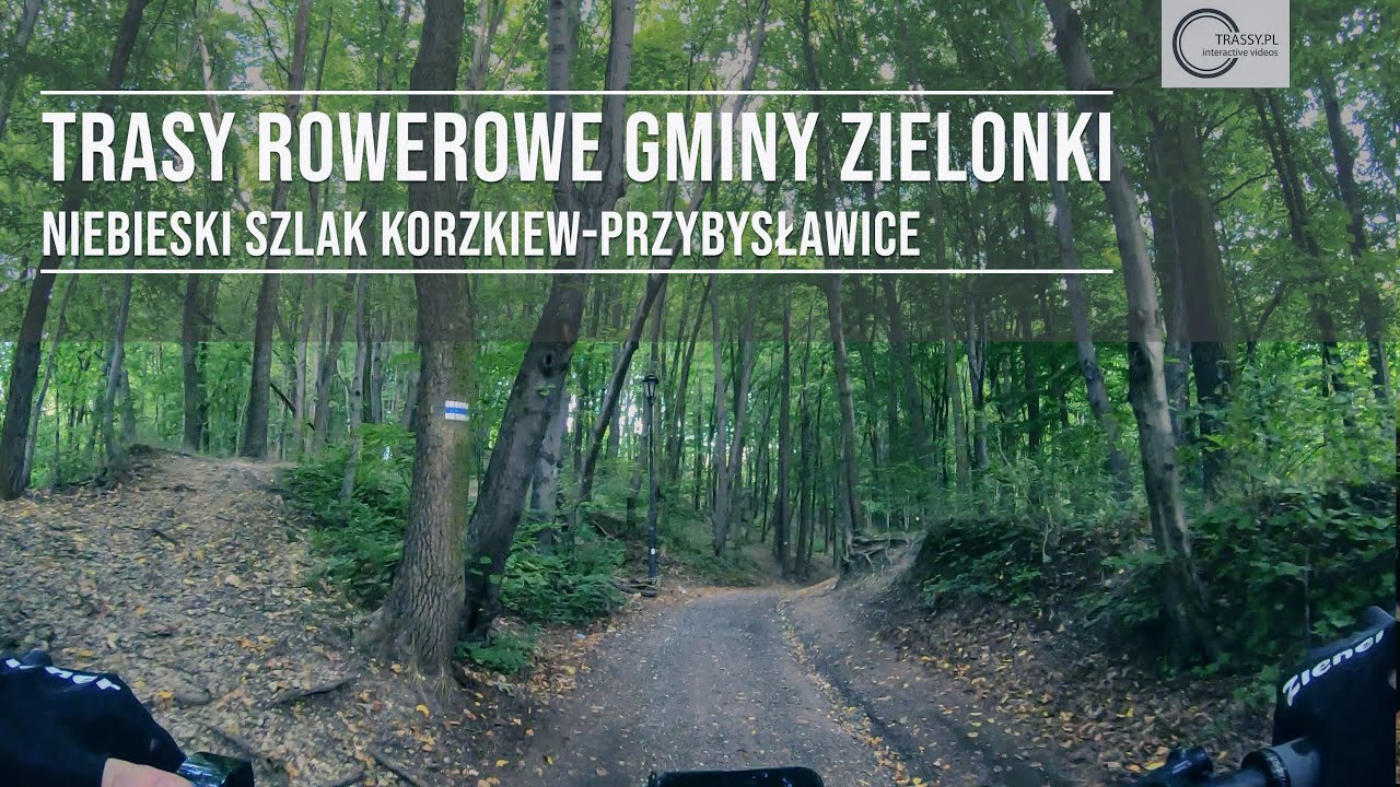 Trasy rowerowe gminy Zielonki, z Korzkwi do Przybysławic, niebieskim szlakiem
