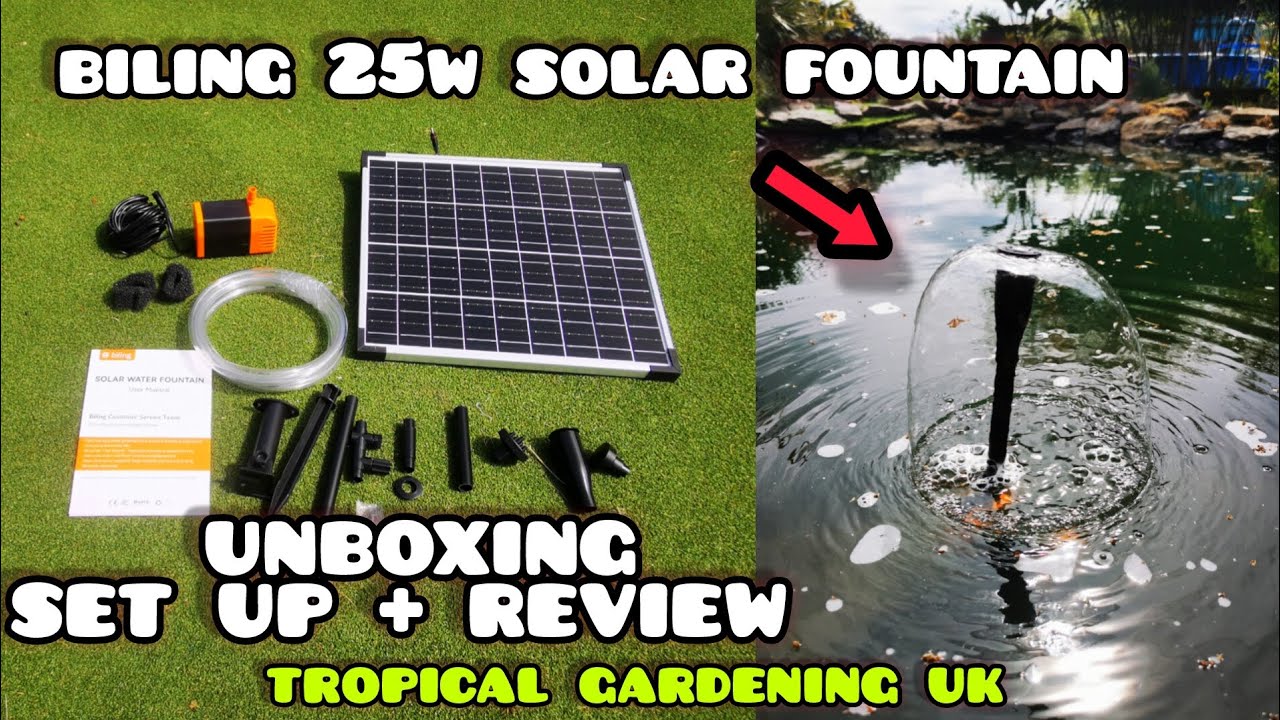 Best SOLAR PUMP for Medium ponds?🤔 BILING 25W Solar FOUNTAIN Kit, UNBOXING, SET UP and REVIEW! 🌴