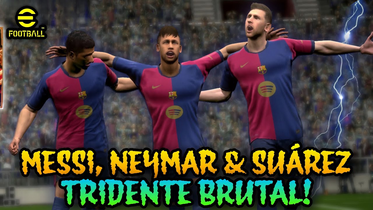AS&Iacute; JUEGA el tridente M&Aacute;S PODEROSO de eFootball🤩 | Messi BLITZ CURLER, Su&aacute;rez, Neymar🔥 | Una LOCURA🤯