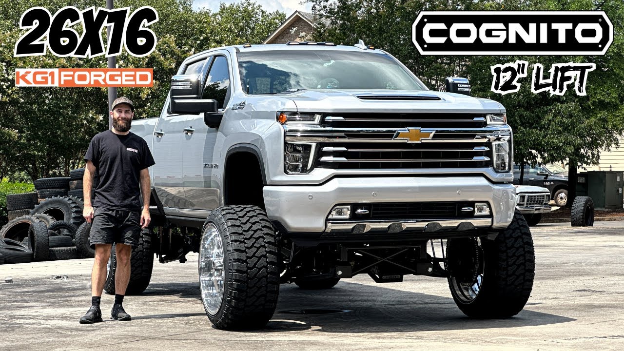 HIGHER THAN MOST: Chevy Silverado 2500 High Country | 12” Cognito Lift Kit, Fox Shocks, 26x16 KG1s