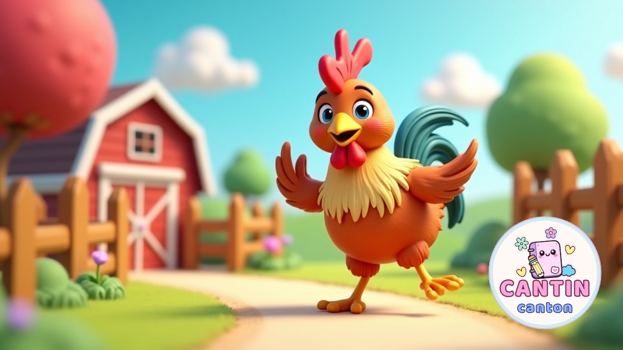 🎶🐓 Galo Kikirikí | Música Infantil da Fazenda para Crianças 🌾🌞