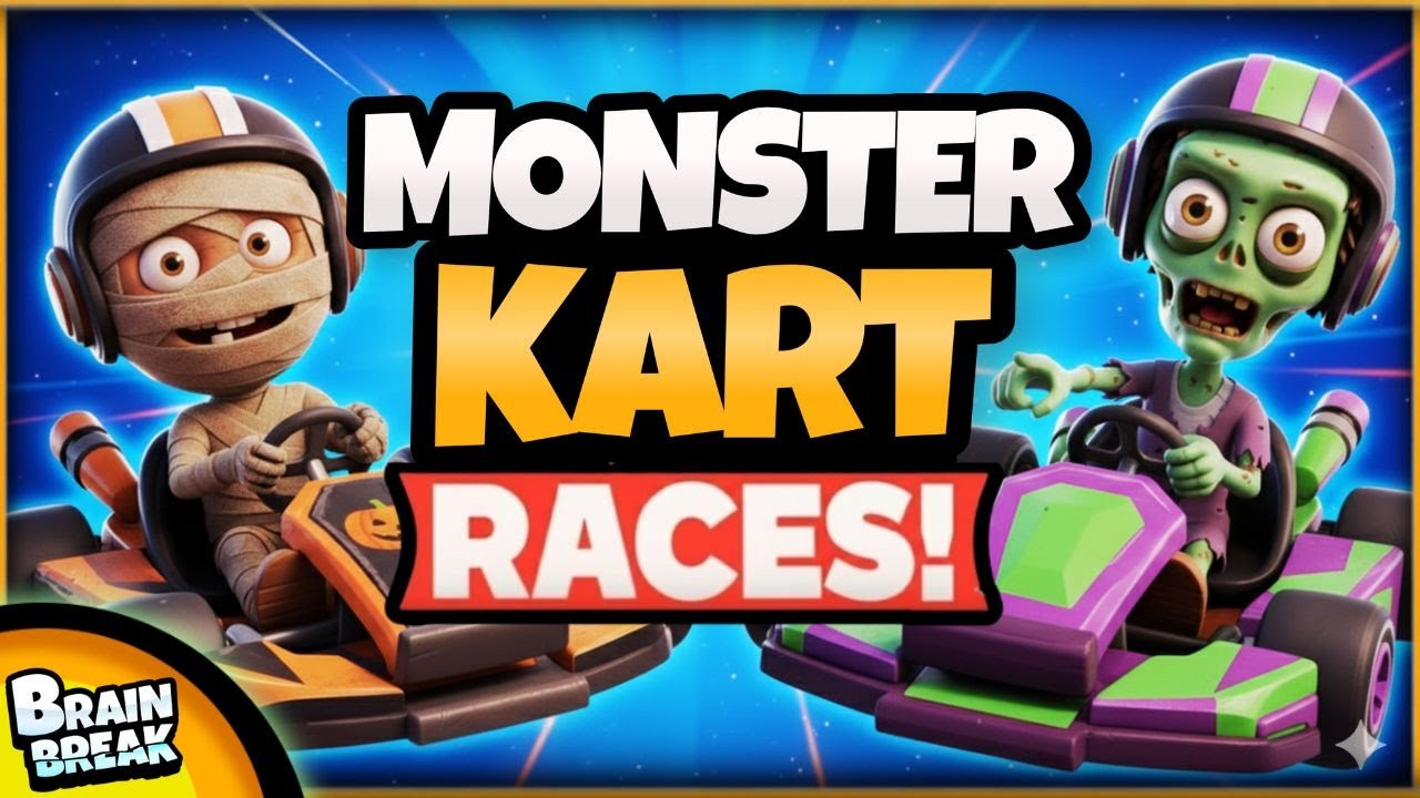 🟧 Monster Kart Races! 🟧 Brain Break 🟧 Halloween Brain Breaks 🟧 Danny Go Inspired
