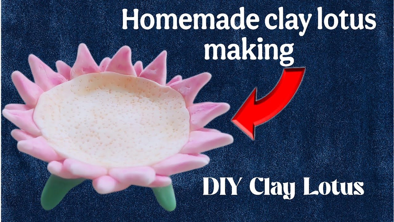 Homemade clay lotus| miniature clay lotus| diy lotus| lotus making with clay| diy crafts