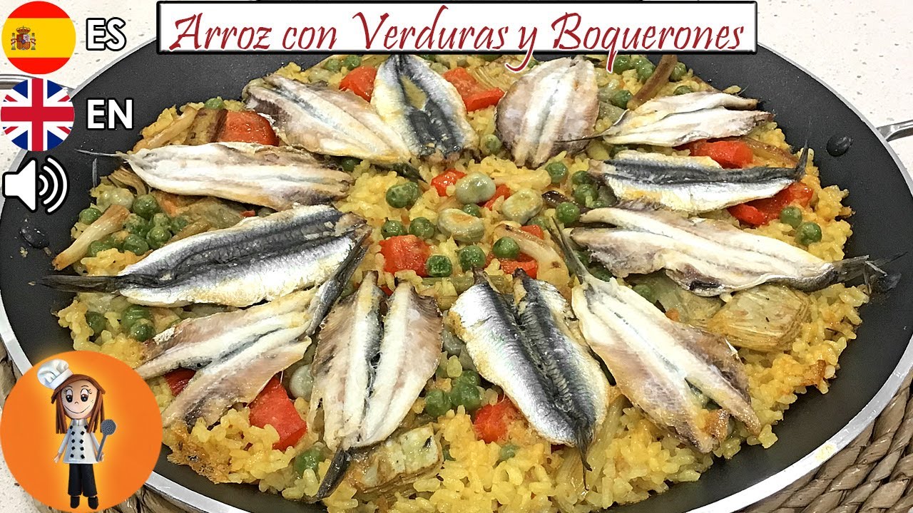 Arroz con Verduras y Boquerones | Receta de Cocina en Familia
