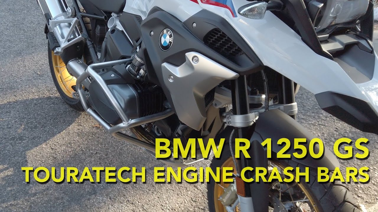 Installation of Touratech engine crash bars on 2019-2023 BMW R 1250 GS