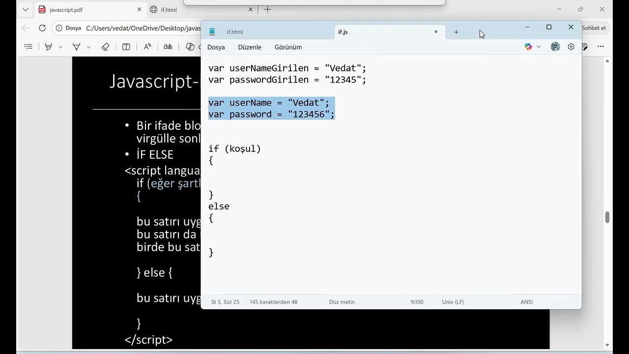 Herkes için Javascript Temel Seviye #4 IF komutu