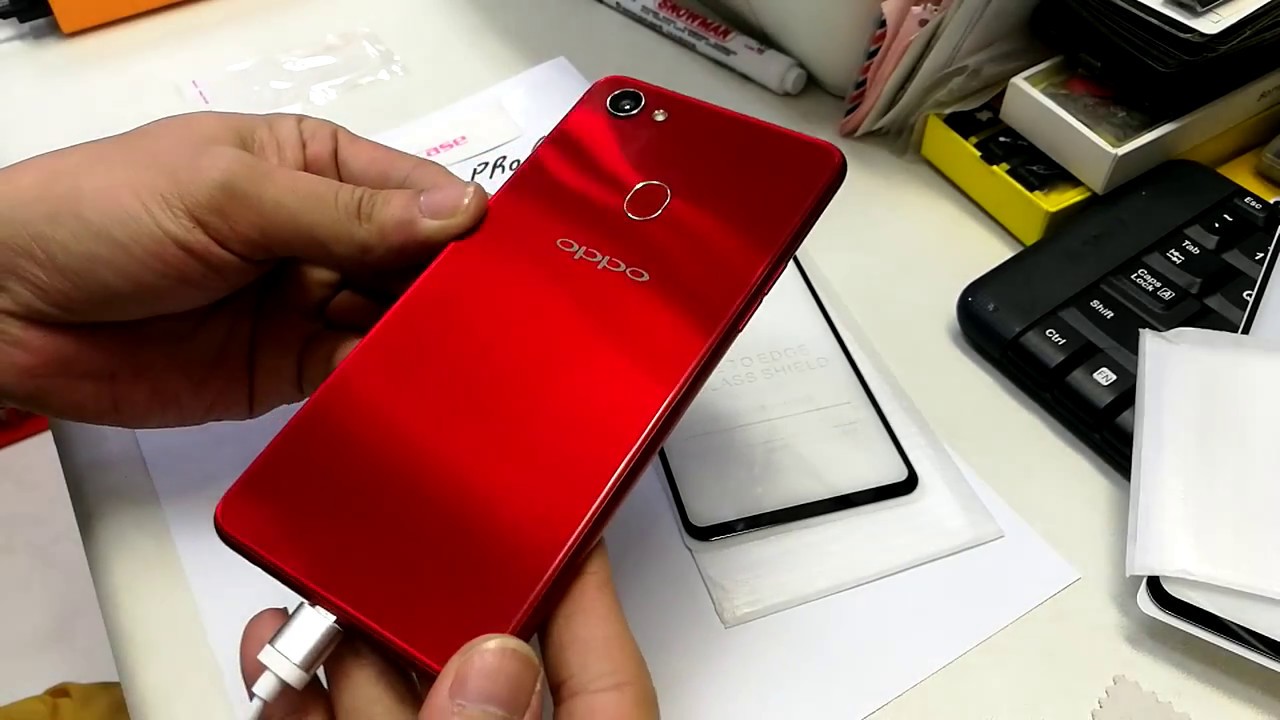 Oppo F7 tempered glass perfect full glue / lem