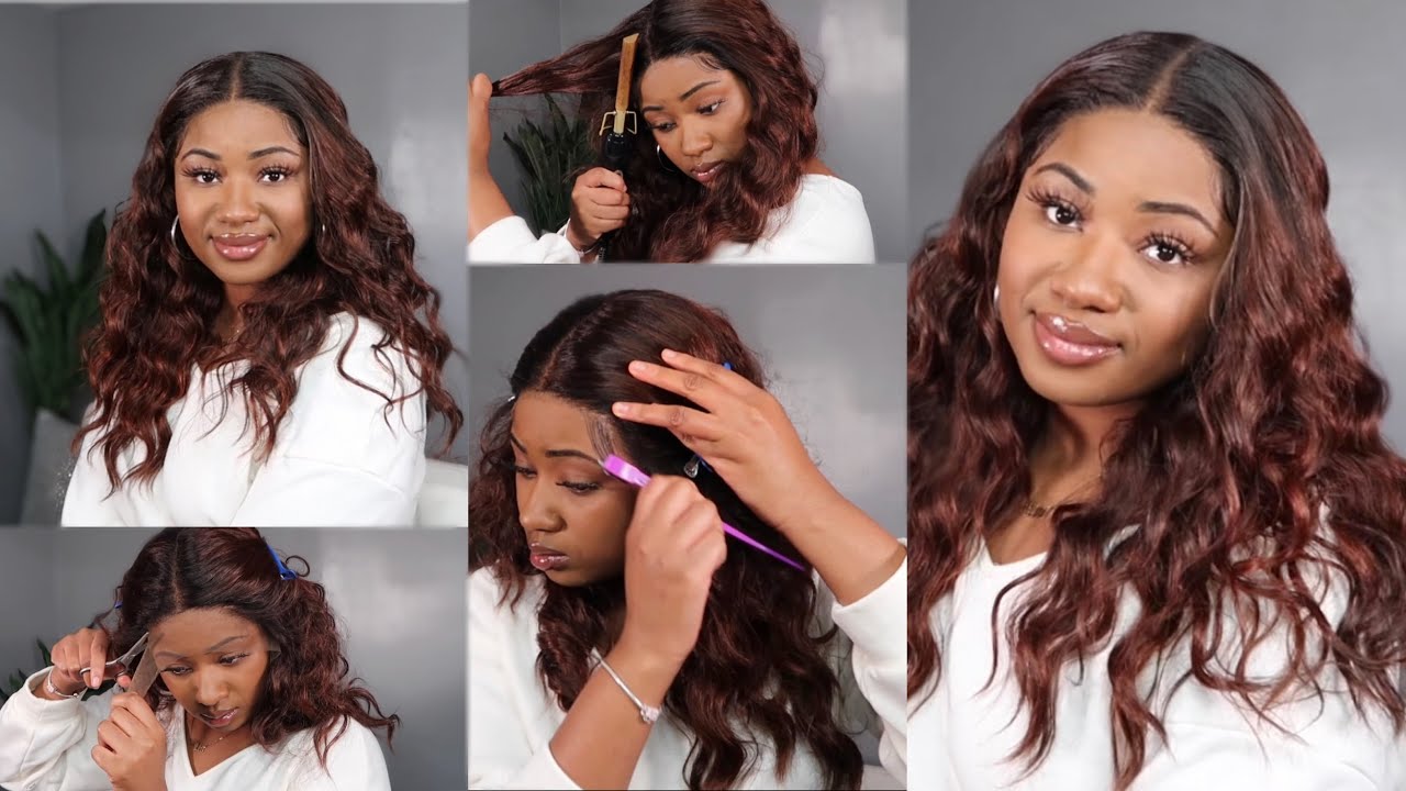 $40 | Watch Before You Buy! Outre Melted Hairline Mikaella Ginger Brown Synthetic HD Lace Front Wig