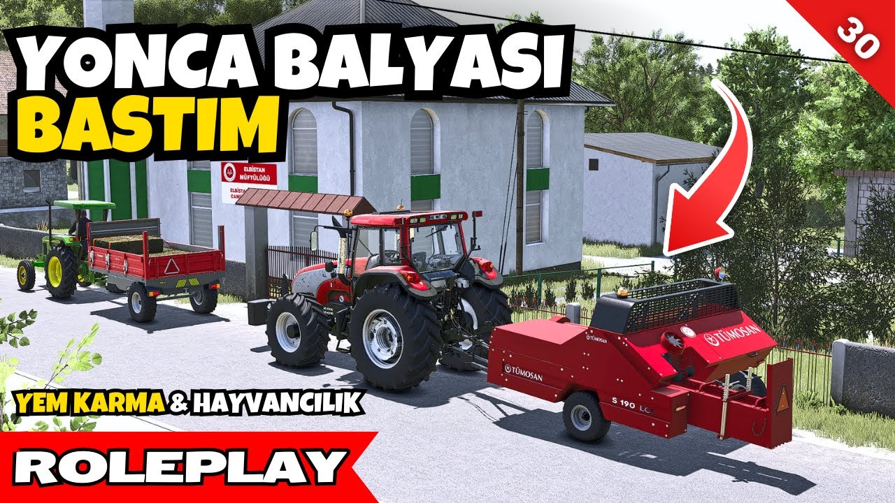 YONCA BALYASI BASTIM | Yem Karma Makinası ile Büyükbaşlara Yem Hazırlığı FS25 GERÇEK HAYAT ELBİSTAN