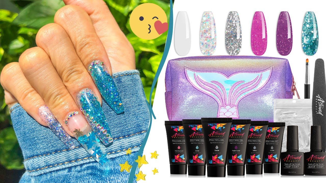 PolyGel Nails at Home | How to DIY PolyGel Nails Tutorial  |  Astound Beauty PolyGel Glitter Kit