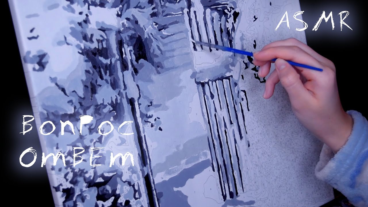 АСМР Рисую КАРТИНУ по номерам 🖌 Вопрос-ответ | Близкий шепот | ASMR gentle whisper