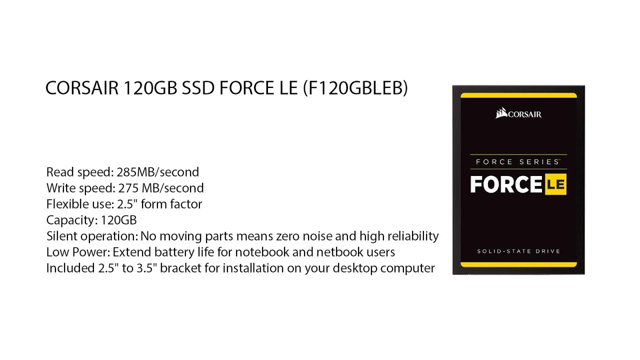 Force Series&trade; LE 120GB SATA 3 6Gbs SSD   Corsair unboxing bangla