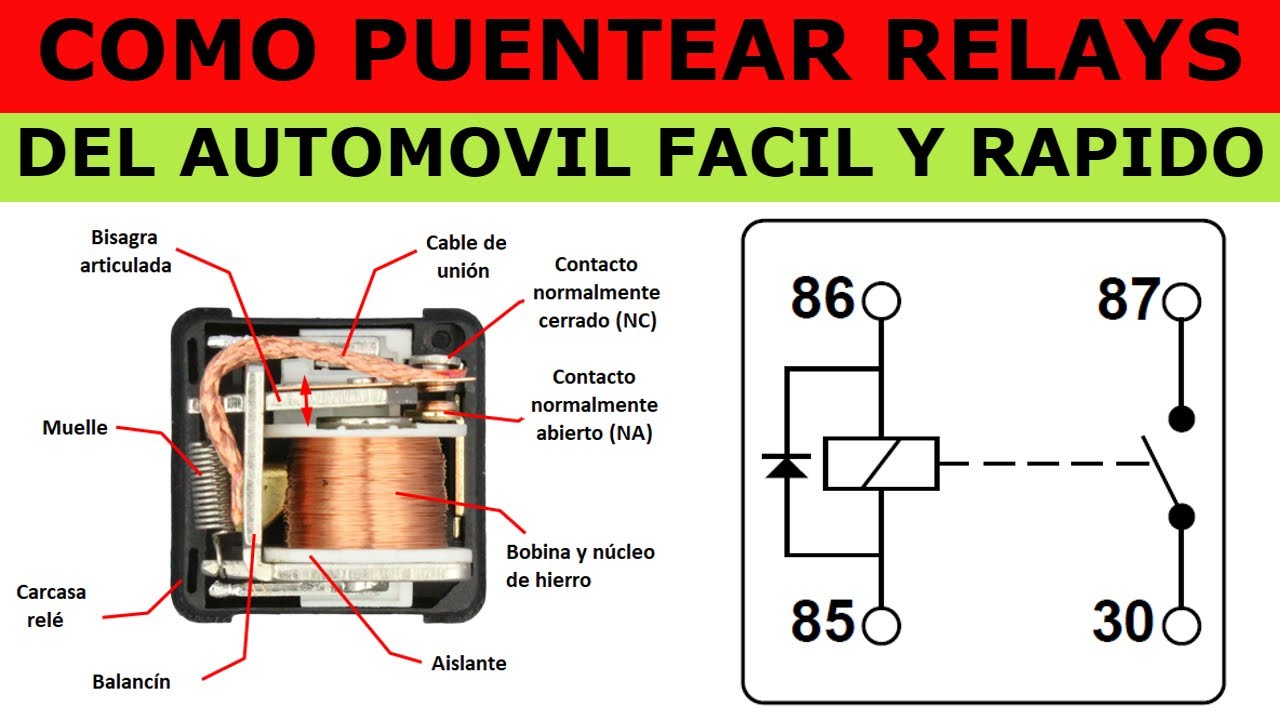 COMO PUENTEAR RELEVADORES DEL AUTO