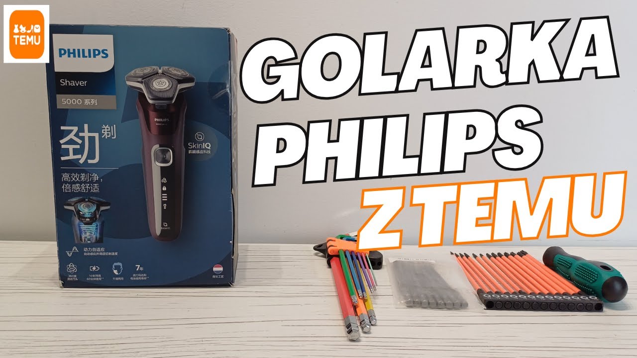 Sprawdzamy kilka przydatnych gadżet&oacute;w z TEMU - odcinek VI - golarka Philips 5000 / zestaw narzędzi