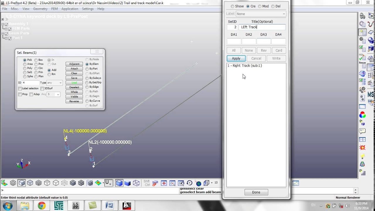 LS-Dyna Session2 : Trail & Track Model