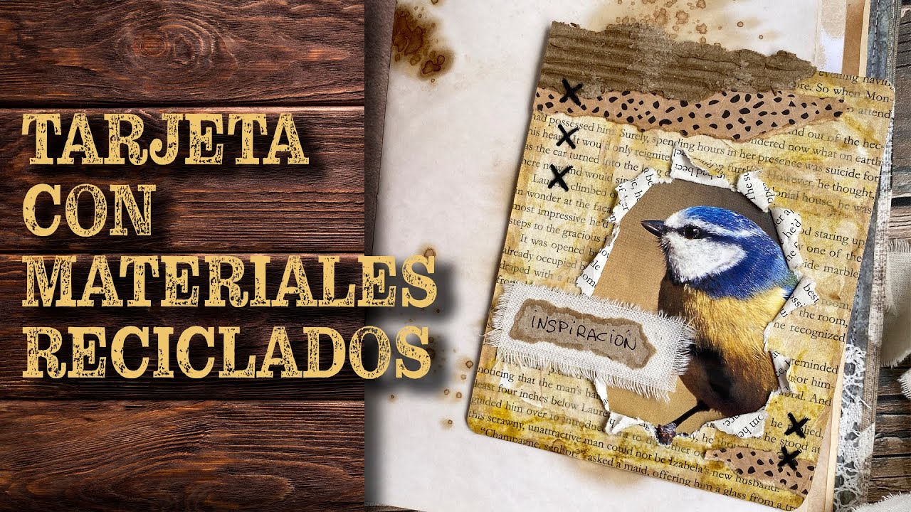 ¿Hacemos una tarjeta para nuestro journal con materiales reciclados?