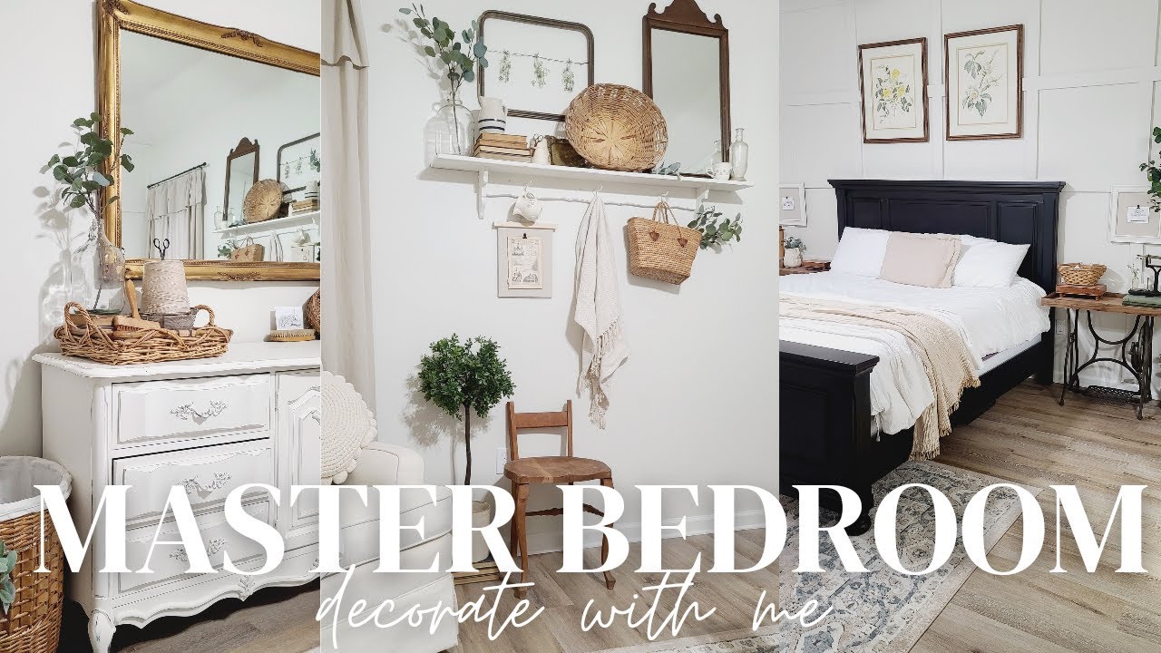 Master Bedroom Redo • Decorate With Me • DIY • French Country Cottage Farmhouse Antique Style