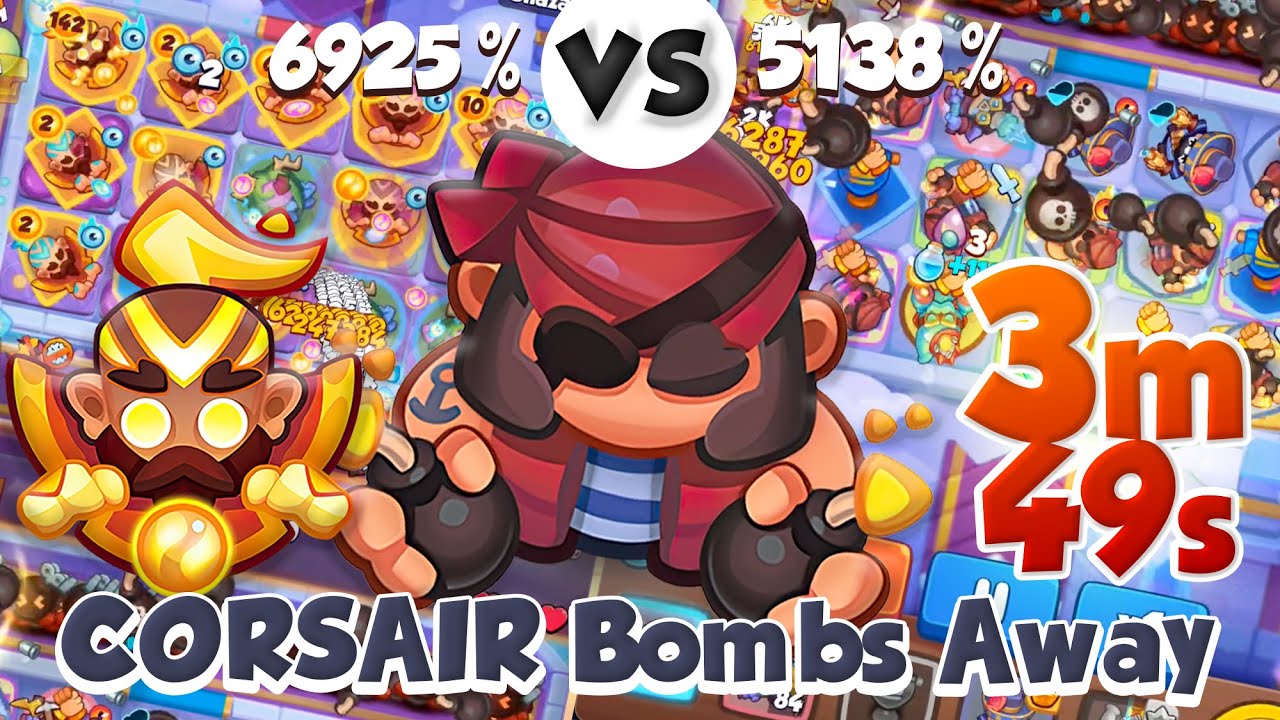 CORSAIR Bombs Away and Take Down Monk | PVP Rush Royale