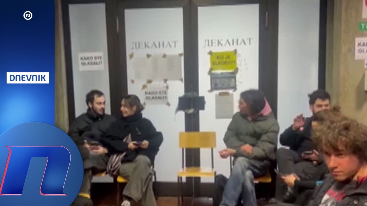 Blokada dekanata Filozofskog u NS - studenti i profesori u odbrani Jelene Kleut