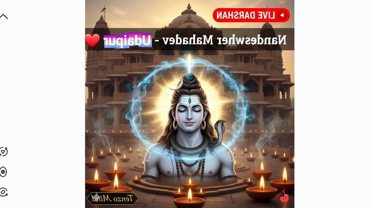 Nandeshwar Mahadev Live Darshan | Udaipur Shiv Temple | Today Live Aarti💐🎊♥️