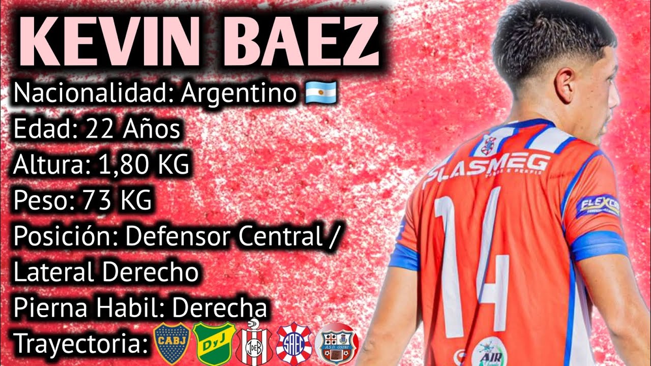 Kevin Baez - Argentino 🇦🇷 - Defensor Central / Lateral Derecho 
