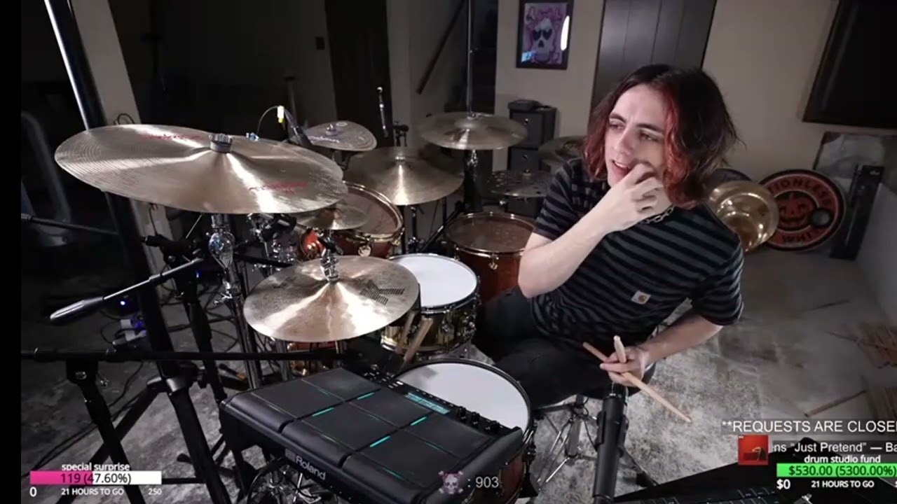 Vinny (Motionless In White) drum cover of Just Pretend by Bad Omens