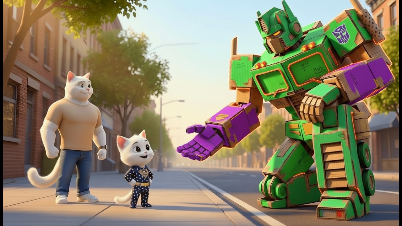They mocked and insulted a kitten's cardboard robot — The kitten proved the unexpected.