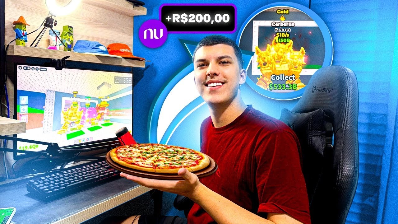 JOGANDO PVP APOSTADO NO ROUBE UM BRAINROT ATÉ COMPRAR UMA PIZZA!🍕