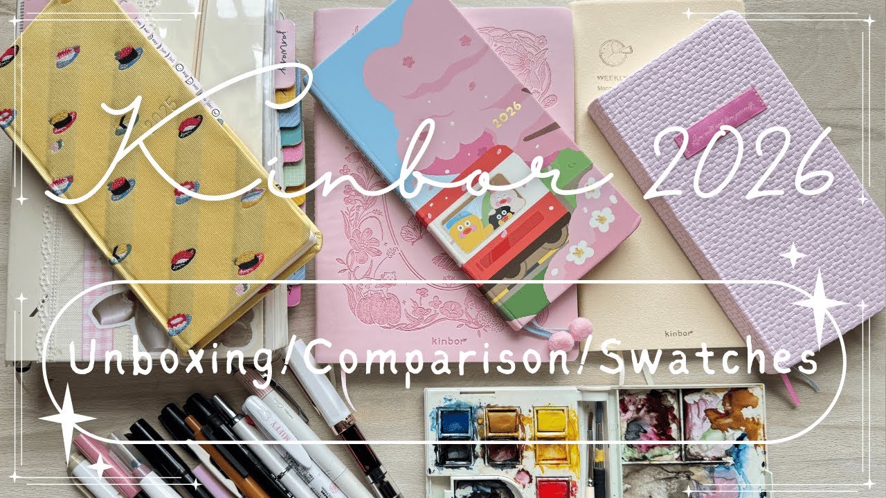 Kinbor 2026 vs Hobonichi/Review & Pen Swatches #hobonichi #kinbor #planner #pentesting