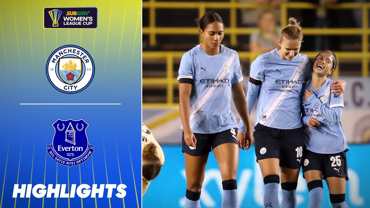 Rose, Hasegawa i Miedema strzelają gole dla City | Man City kontra Everton | Puchar Ligi Kobiet S...