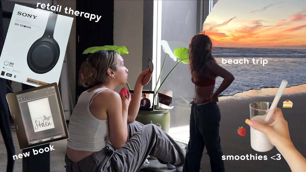 a feel good vlog ~ buying new headphones, watching sunset + reading again!