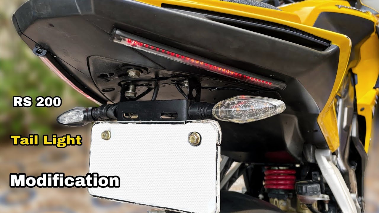 Tail Light Modification in RS 200 || Pulsar RS 200 Modified Tail Light || Bike Modified🔥