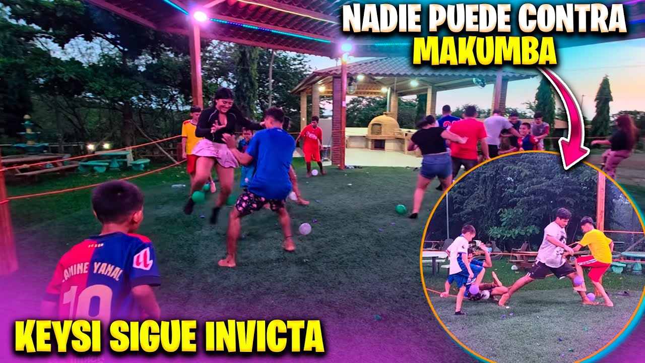 Todos contra todos! Camarón complació a los Jrs y se unieron todos para explotarse los globos.
